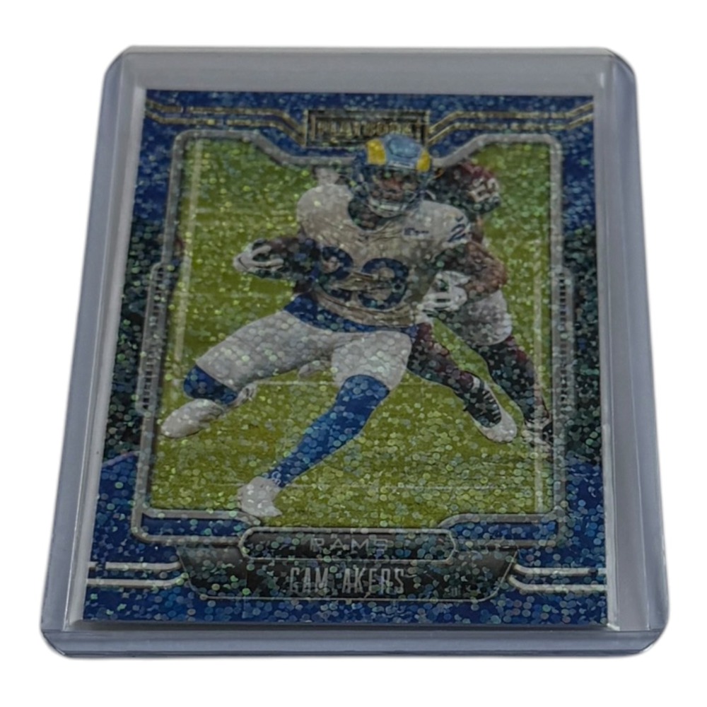 2021 Panini Playbook Football Cam Akers No 43 Blue‎ Sparkle Prizm LA Rams RB